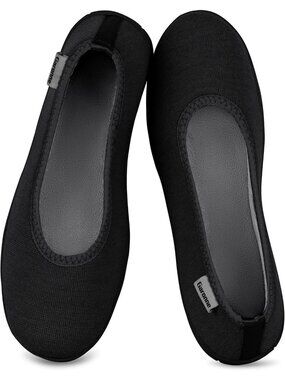 Women's Black Lightweight Loafer Memory Foam Non-Slip Bedroom Slippers Shoes
